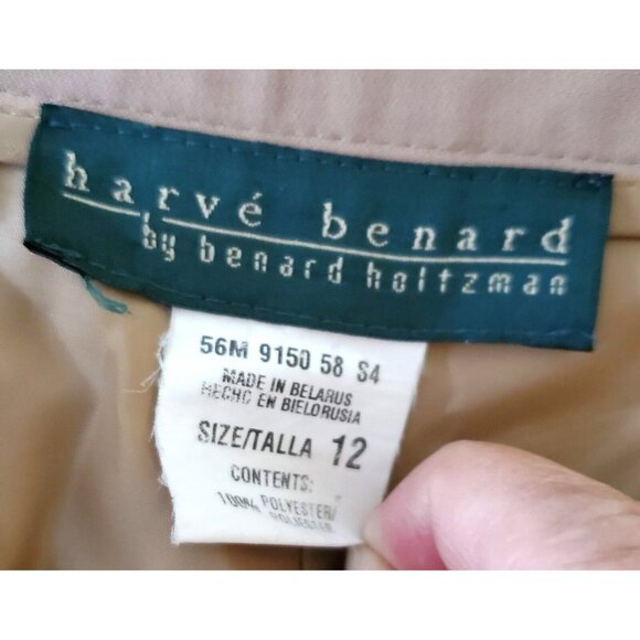 VINTAGE WOMENS HARVE BENARD 2 PIECE BEIGE PANT SUIT SIZE 12 - Picture 11 of 11